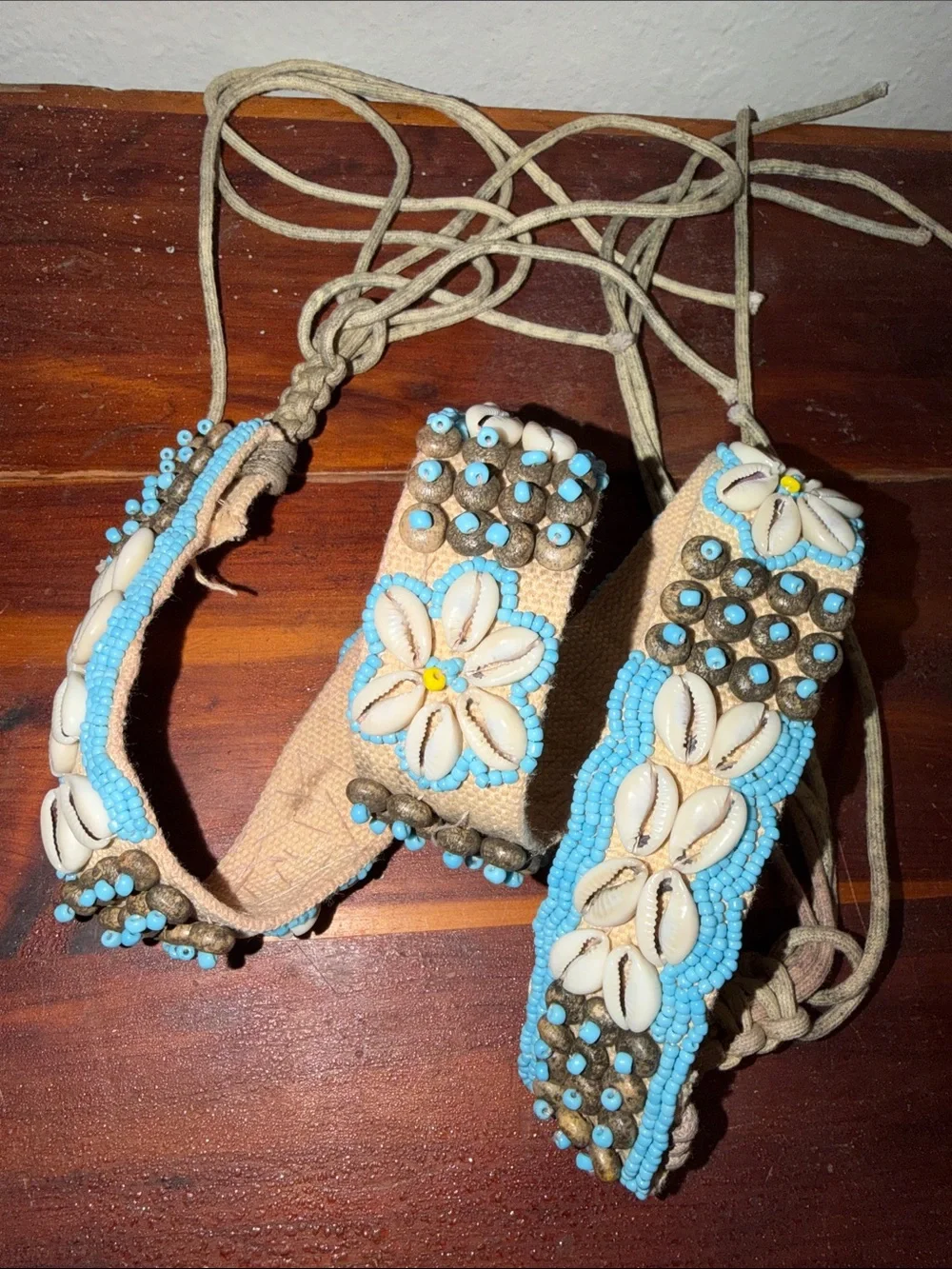 Vintage beachy belt sea shells boho bohemian